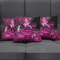 Pink Ribbon Animals Skin African Mixed Pillow Cover Zipper Stylized - Wonder Print Shop