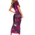 Pink Ribbon Animals Skin African Mixed Short Sleeve Bodycon Dress Zipper Stylized - Wonder Print Shop