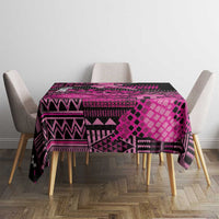 Pink Ribbon Animals Skin African Mixed Tablecloth Zipper Stylized - Wonder Print Shop