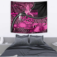 Pink Ribbon Animals Skin African Mixed Tapestry Zipper Stylized - Wonder Print Shop