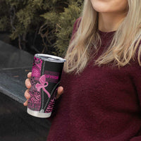 Pink Ribbon Animals Skin African Mixed Tumbler Cup Zipper Stylized - Wonder Print Shop