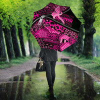 Pink Ribbon Animals Skin African Mixed Umbrella Zipper Stylized - Wonder Print Shop