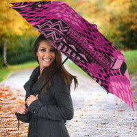 Pink Ribbon Animals Skin African Mixed Umbrella Zipper Stylized - Wonder Print Shop