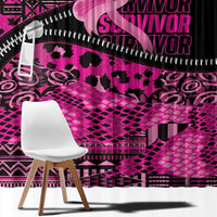 Pink Ribbon Animals Skin African Mixed Window Curtain Zipper Stylized - Wonder Print Shop