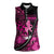 Pink Ribbon Animals Skin African Mixed Women Sleeveless Polo Shirt Zipper Stylized - Wonder Print Shop