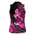 Pink Ribbon Animals Skin African Mixed Women Sleeveless Polo Shirt Zipper Stylized - Wonder Print Shop