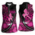 Pink Ribbon Animals Skin African Mixed Women Sleeveless Polo Shirt Zipper Stylized - Wonder Print Shop