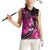 Pink Ribbon Animals Skin African Mixed Women Sleeveless Polo Shirt Zipper Stylized - Wonder Print Shop