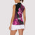 Pink Ribbon Animals Skin African Mixed Women Sleeveless Polo Shirt Zipper Stylized - Wonder Print Shop