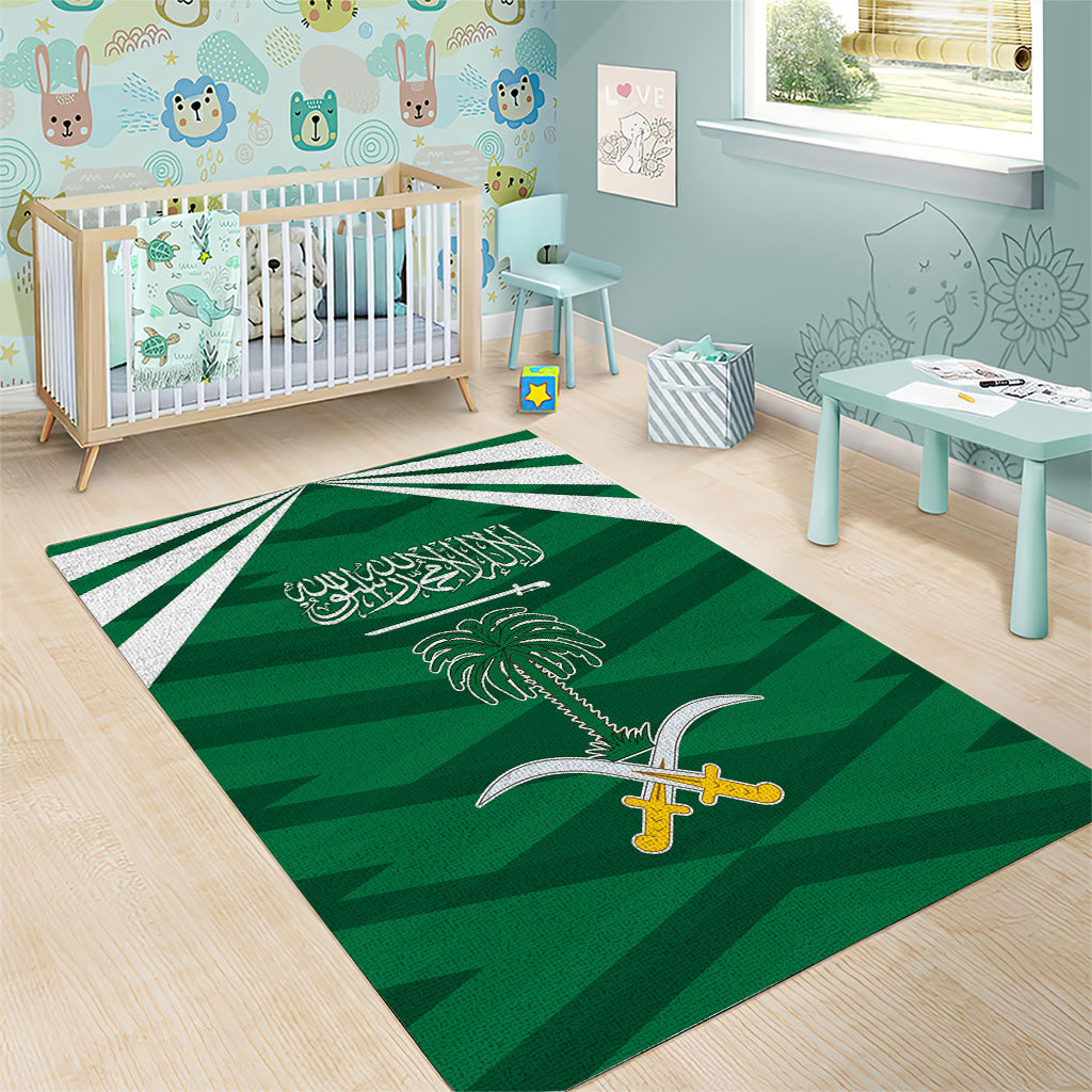Saudi Arabia Area Rug Happy National Day