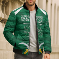 Personalized Saudi Arabia Bomber Puffer Jacket Happy National Day
