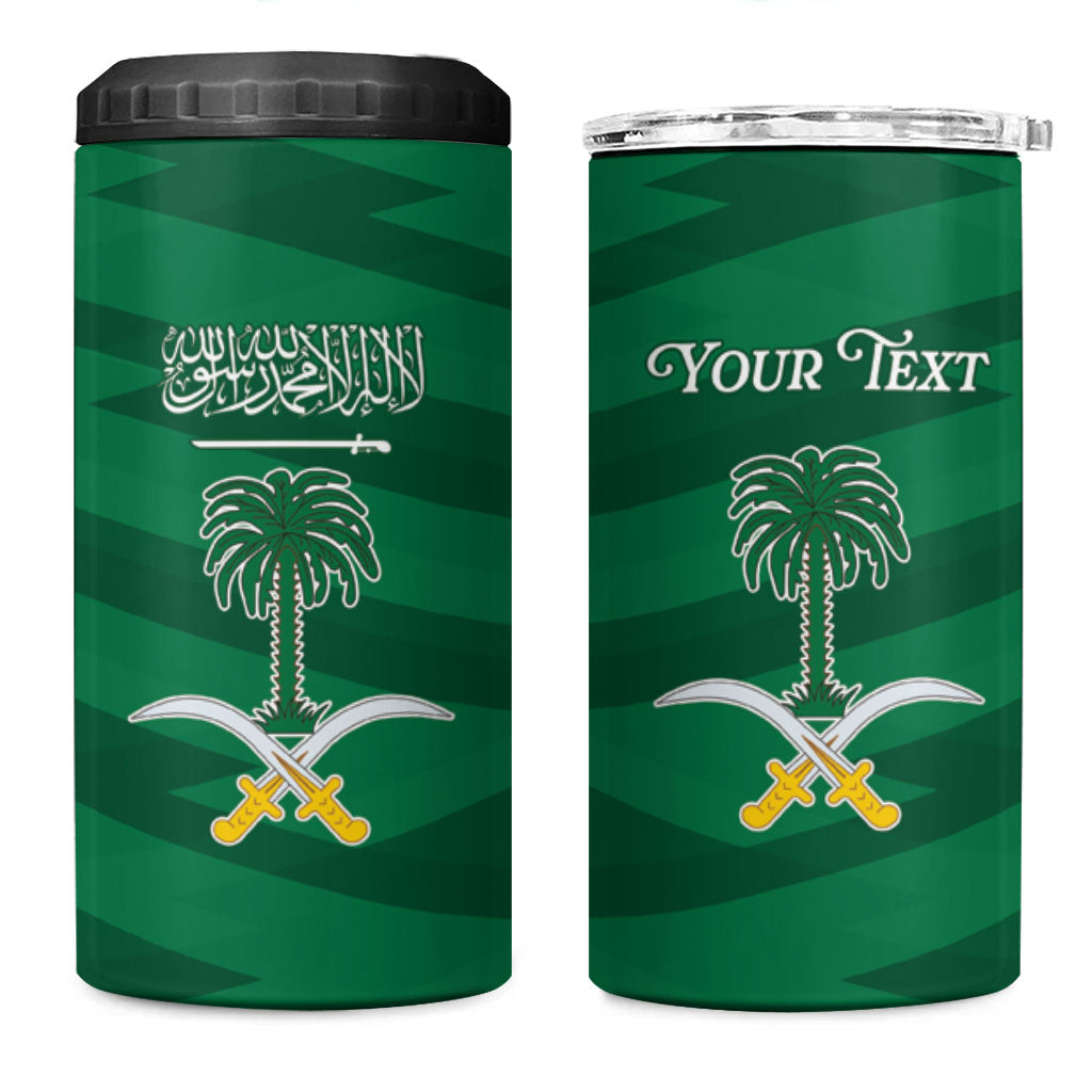 Personalized Saudi Arabia 4 in 1 Can Cooler Tumbler Happy National Day