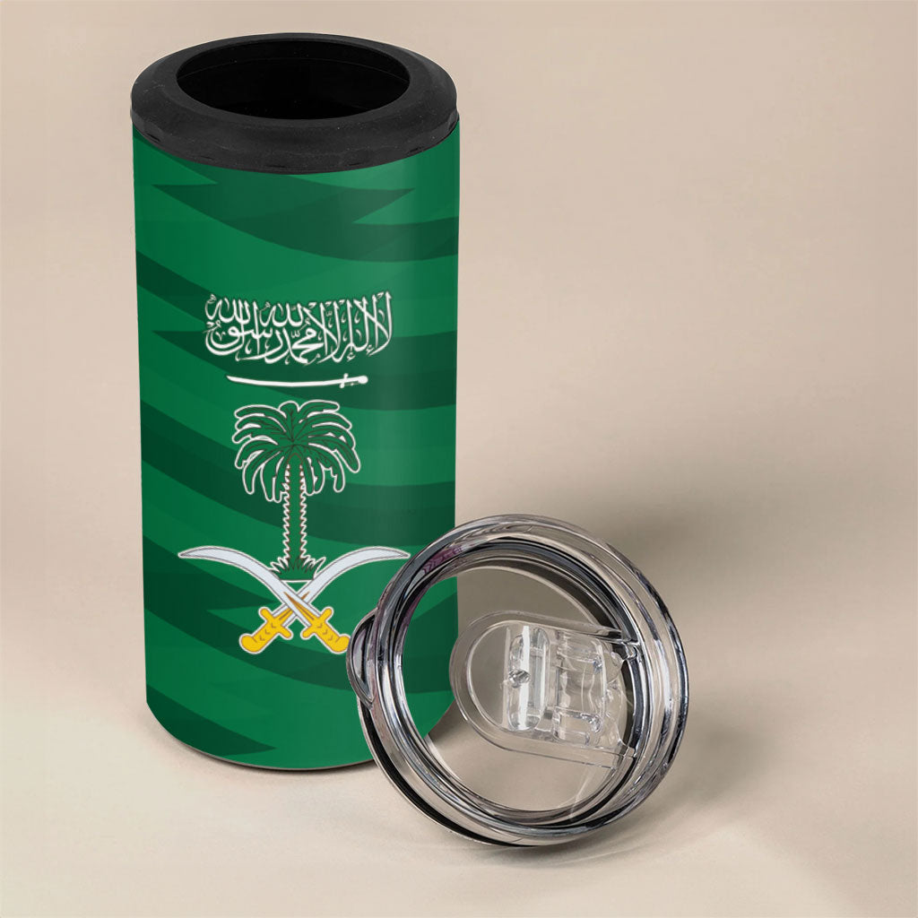 Personalized Saudi Arabia 4 in 1 Can Cooler Tumbler Happy National Day