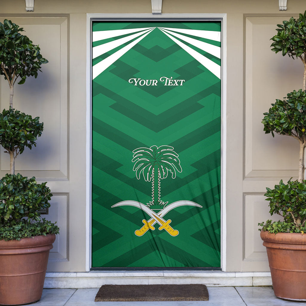 Personalized Saudi Arabia Door Cover Happy National Day