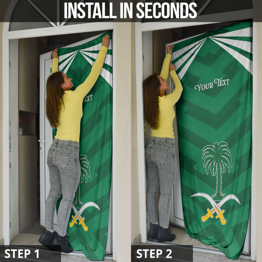 Personalized Saudi Arabia Door Cover Happy National Day