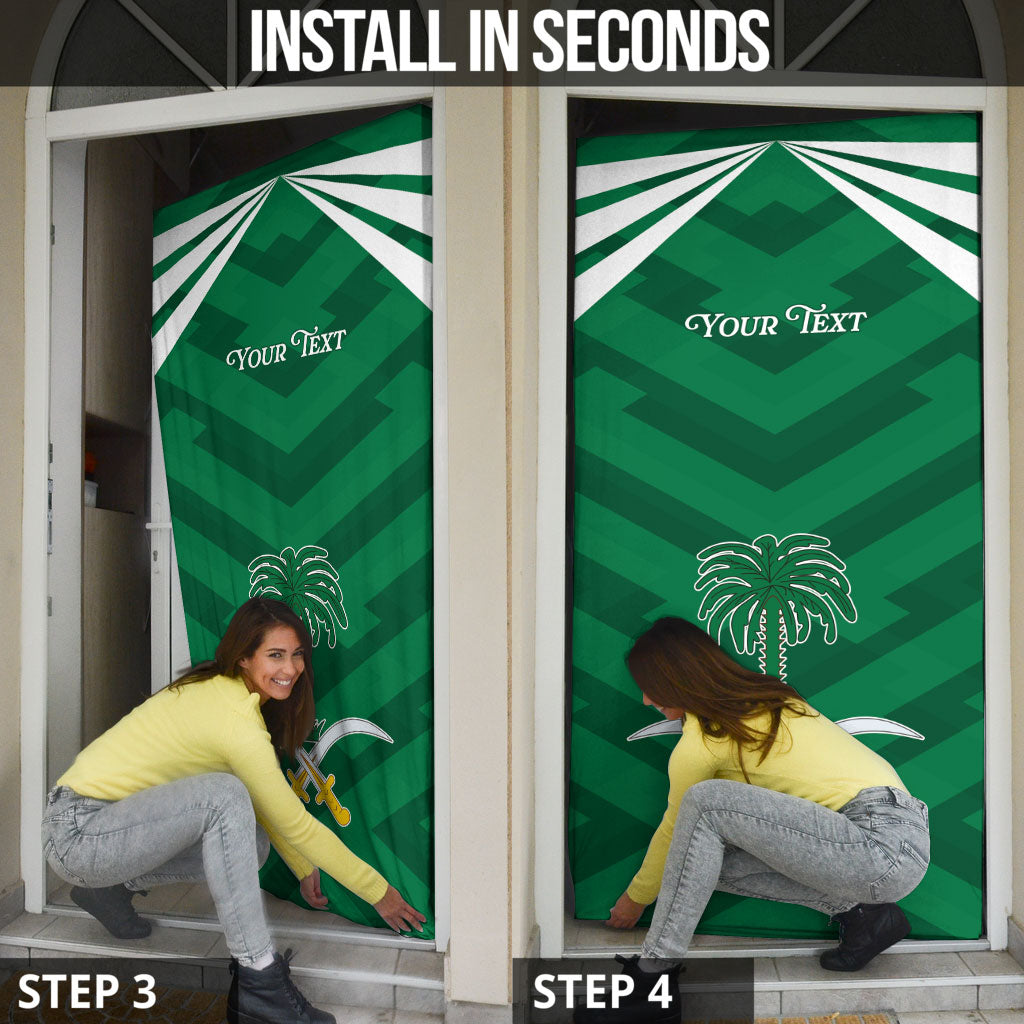 Personalized Saudi Arabia Door Cover Happy National Day