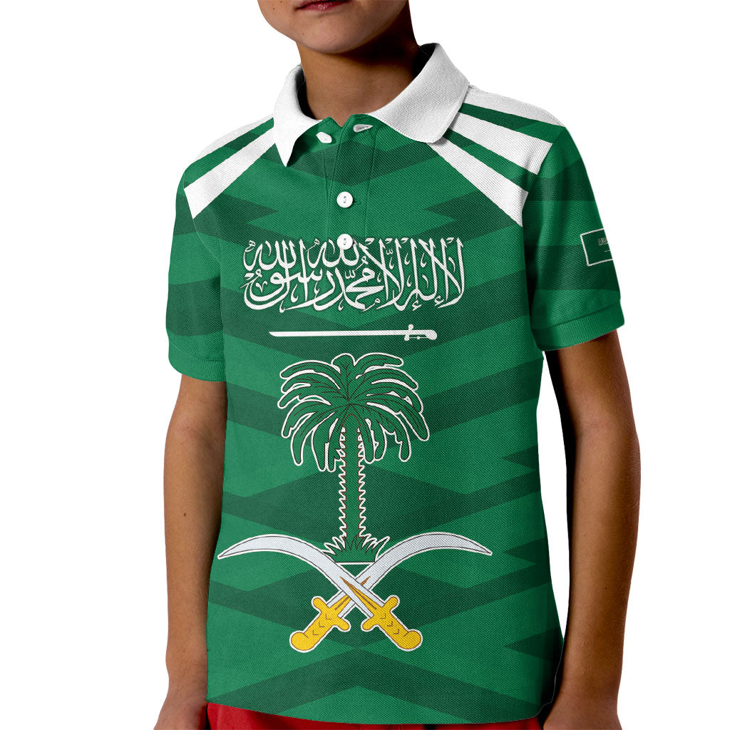 Personalized Saudi Arabia Kid Polo Shirt Happy National Day