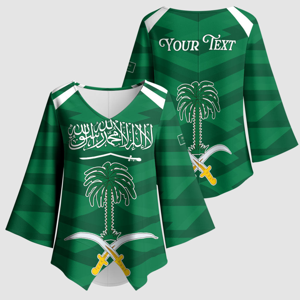 Personalized Saudi Arabia Kimono Sleeve Blouse Happy National Day