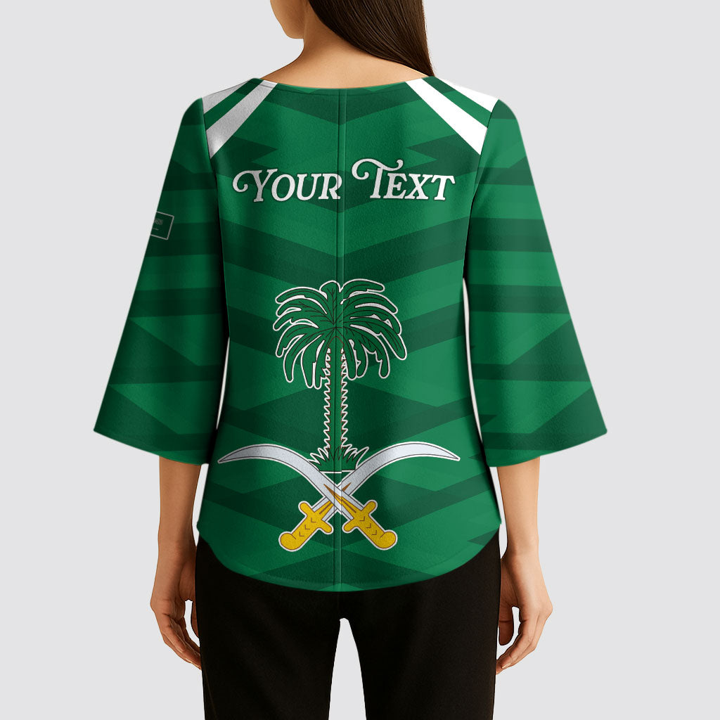 Personalized Saudi Arabia Kimono Sleeve Blouse Happy National Day