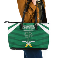 Saudi Arabia Leather Tote Bag Happy National Day