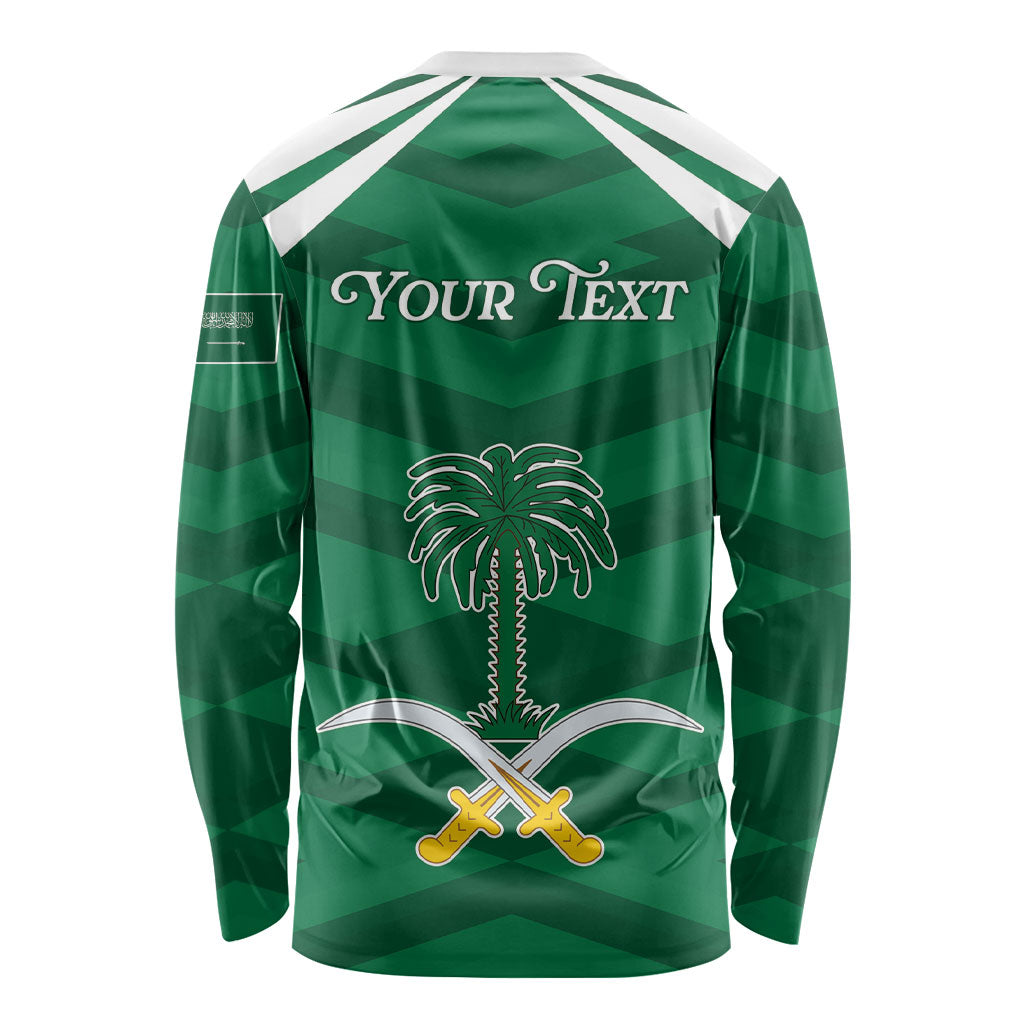 Personalized Saudi Arabia Long Sleeve Shirt Happy National Day