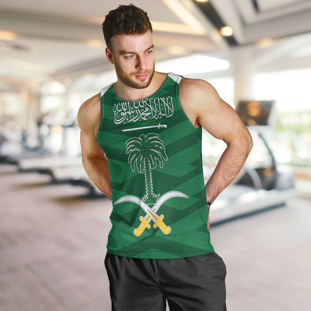 Personalized Saudi Arabia Men Tank Top Happy National Day
