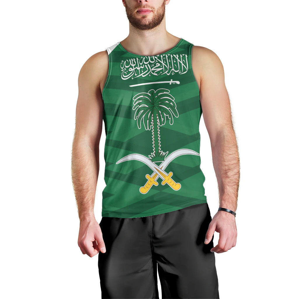 Personalized Saudi Arabia Men Tank Top Happy National Day