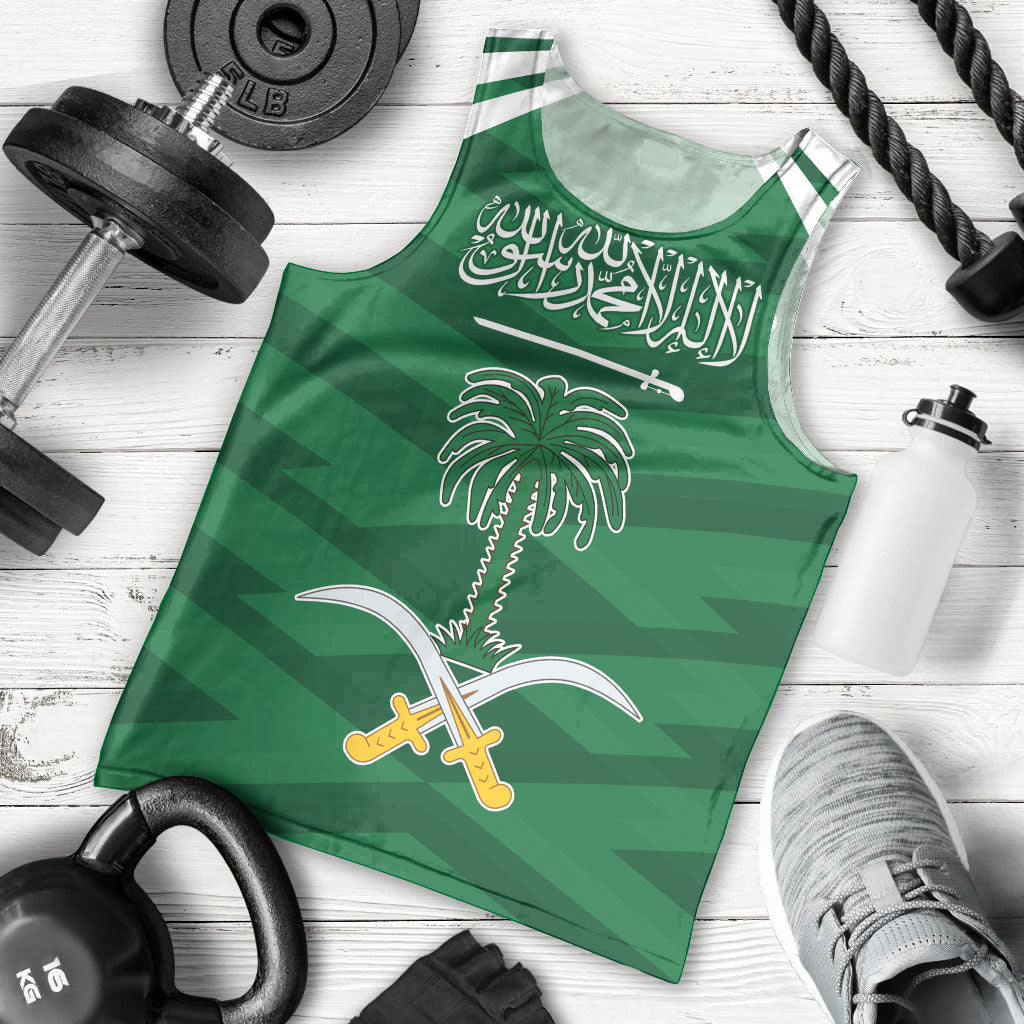 Personalized Saudi Arabia Men Tank Top Happy National Day