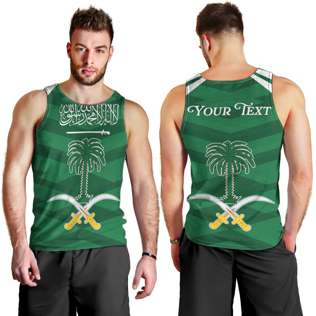Personalized Saudi Arabia Men Tank Top Happy National Day
