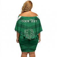 Personalized Saudi Arabia Off Shoulder Short Dress Happy National Day