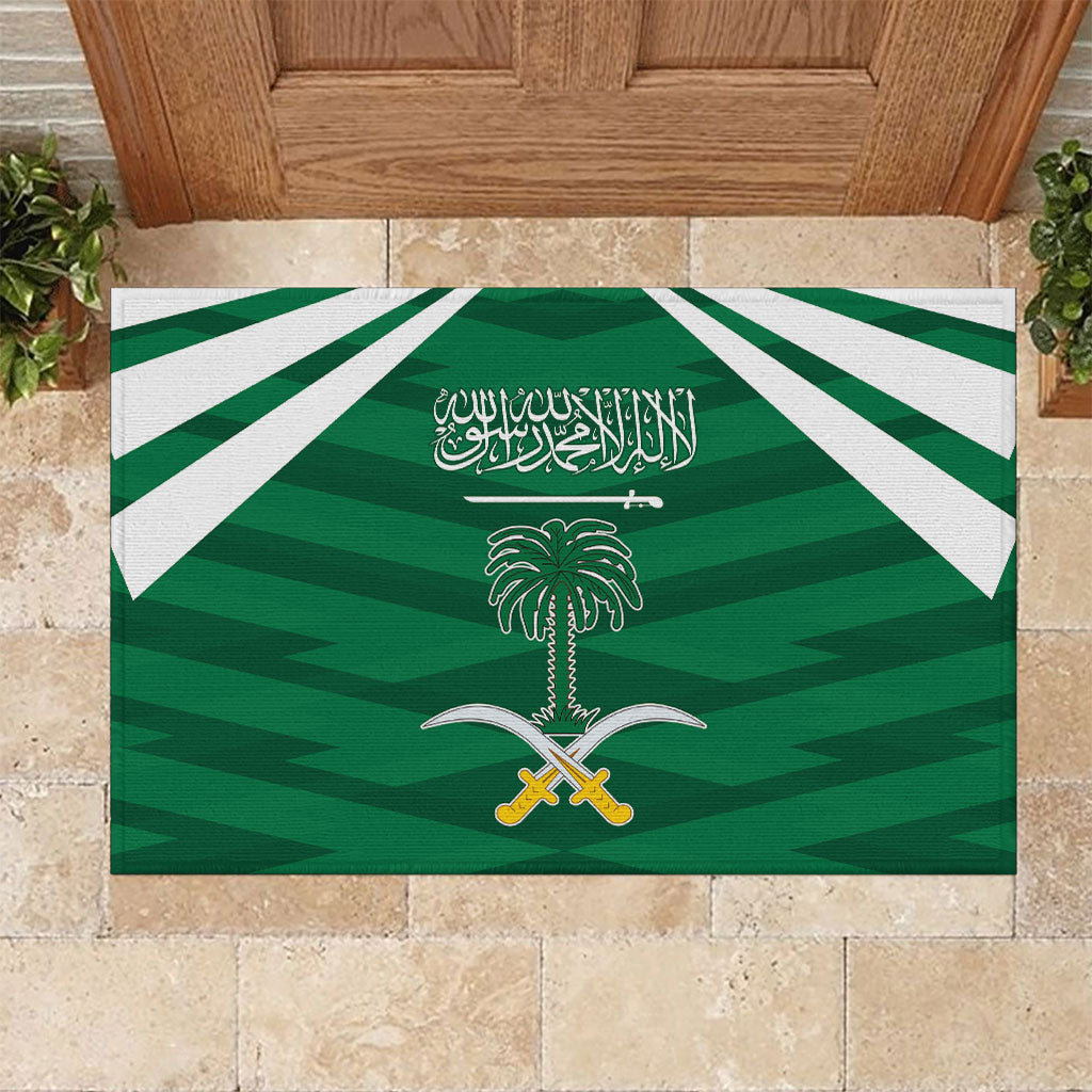 Saudi Arabia Rubber Doormat Happy National Day