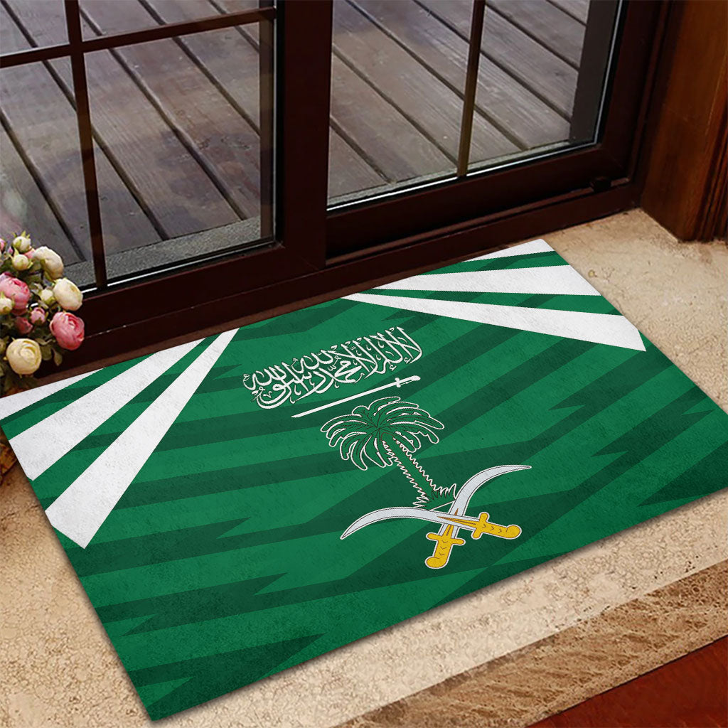 Saudi Arabia Rubber Doormat Happy National Day