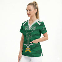 Personalized Saudi Arabia Scrub Top Happy National Day
