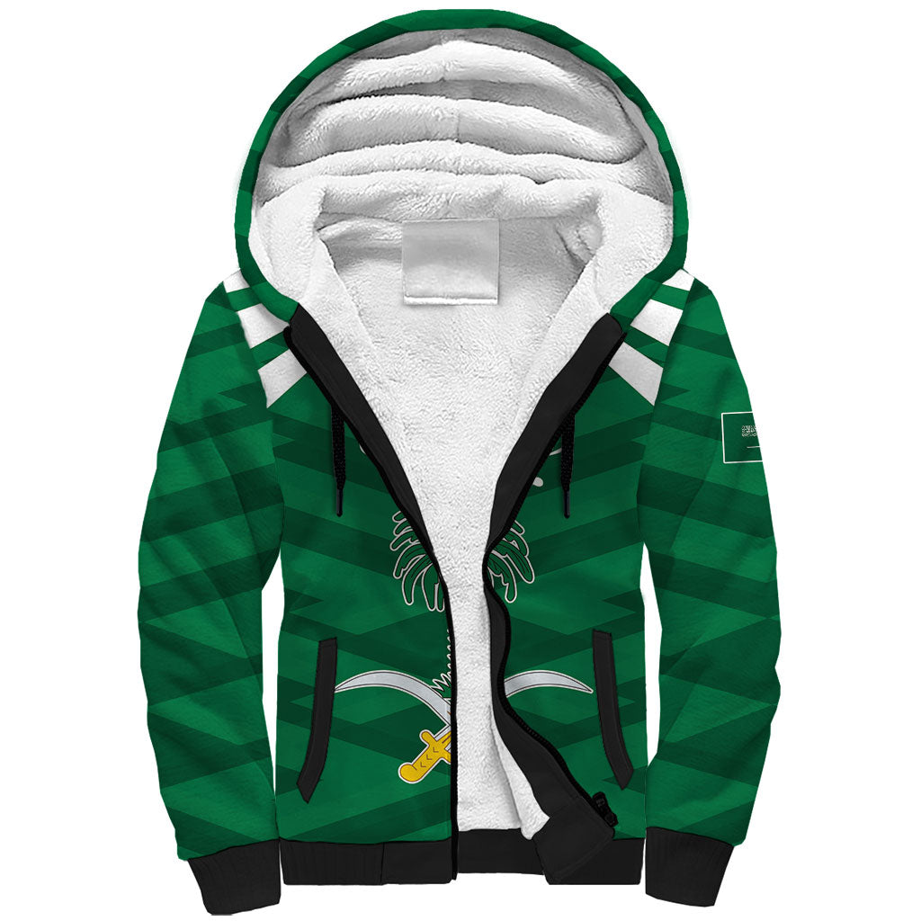 Personalized Saudi Arabia Sherpa Hoodie Happy National Day