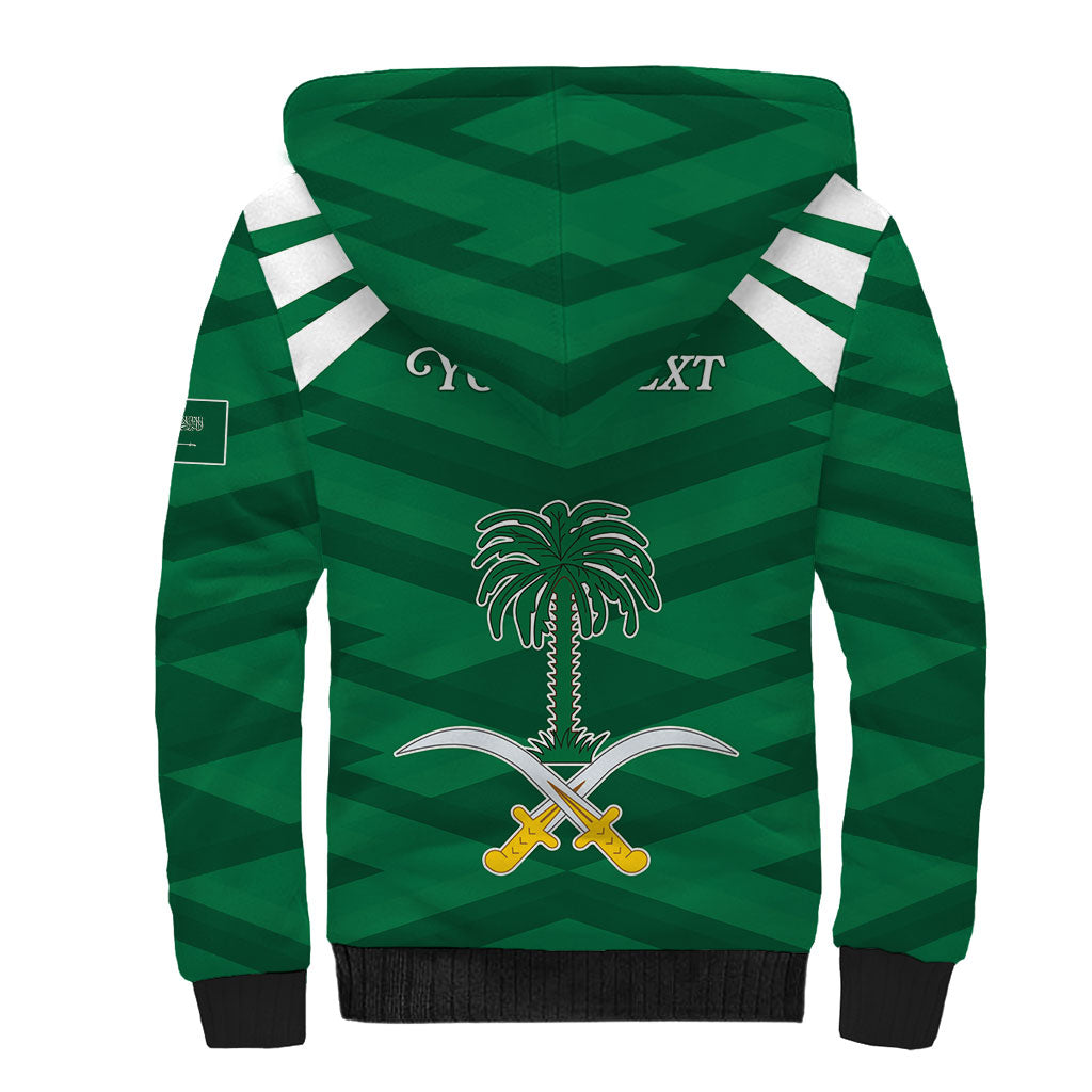 Personalized Saudi Arabia Sherpa Hoodie Happy National Day
