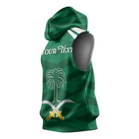 Personalized Saudi Arabia Sleeveless Hoodie Happy National Day