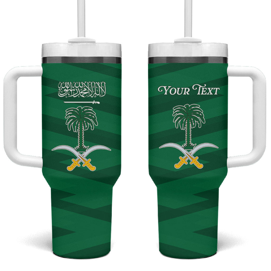 Personalized Saudi Arabia Tumbler With Handle Happy National Day