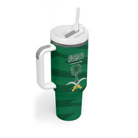 Personalized Saudi Arabia Tumbler With Handle Happy National Day