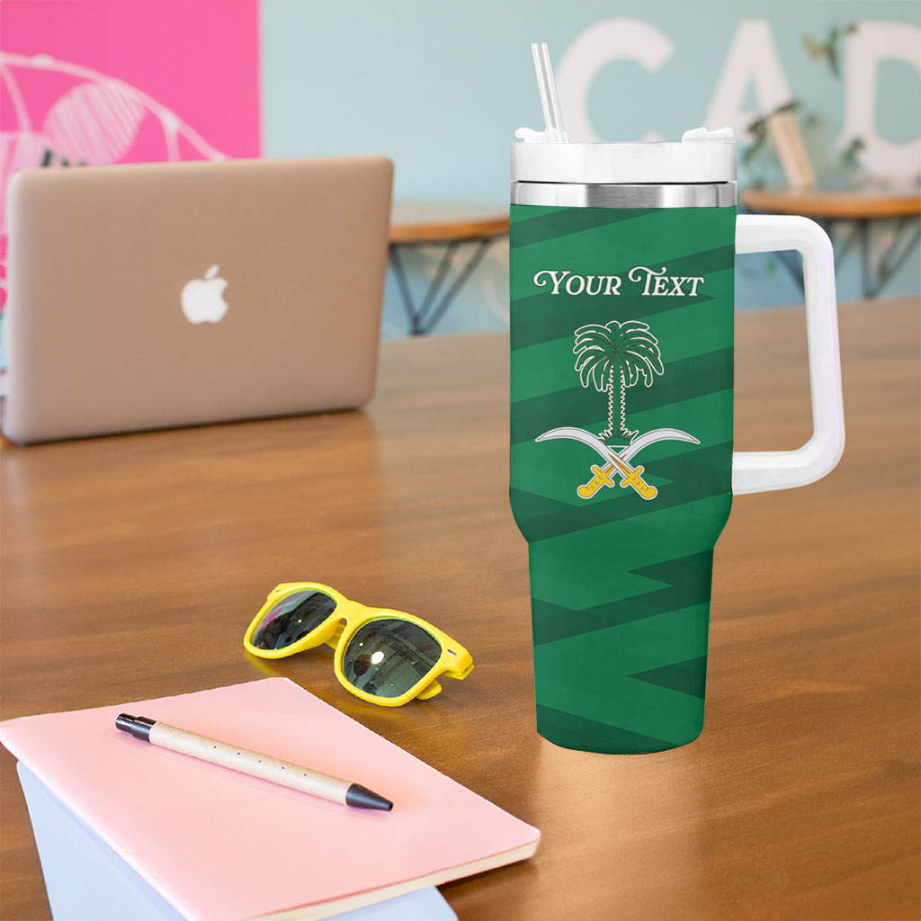 Personalized Saudi Arabia Tumbler With Handle Happy National Day