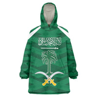 Personalized Saudi Arabia Wearable Blanket Hoodie Happy National Day