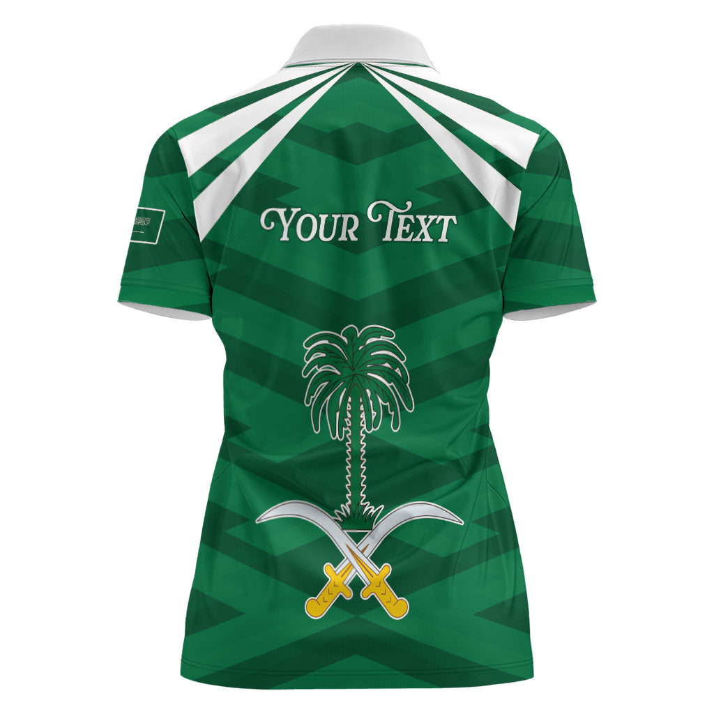 Personalized Saudi Arabia Women Polo Shirt Happy National Day