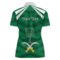 Personalized Saudi Arabia Women Polo Shirt Happy National Day