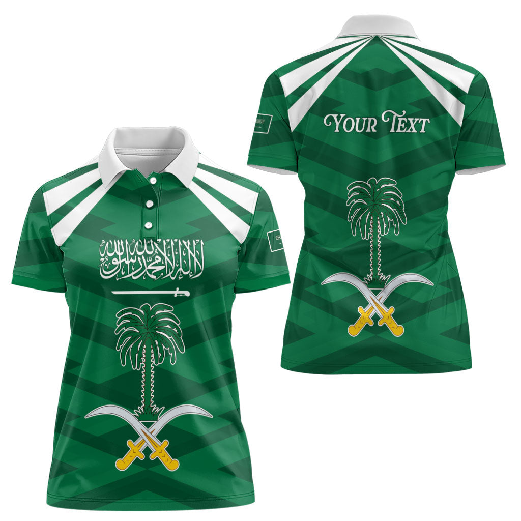 Personalized Saudi Arabia Women Polo Shirt Happy National Day