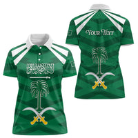 Personalized Saudi Arabia Women Polo Shirt Happy National Day