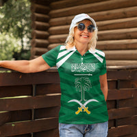 Personalized Saudi Arabia Women Polo Shirt Happy National Day