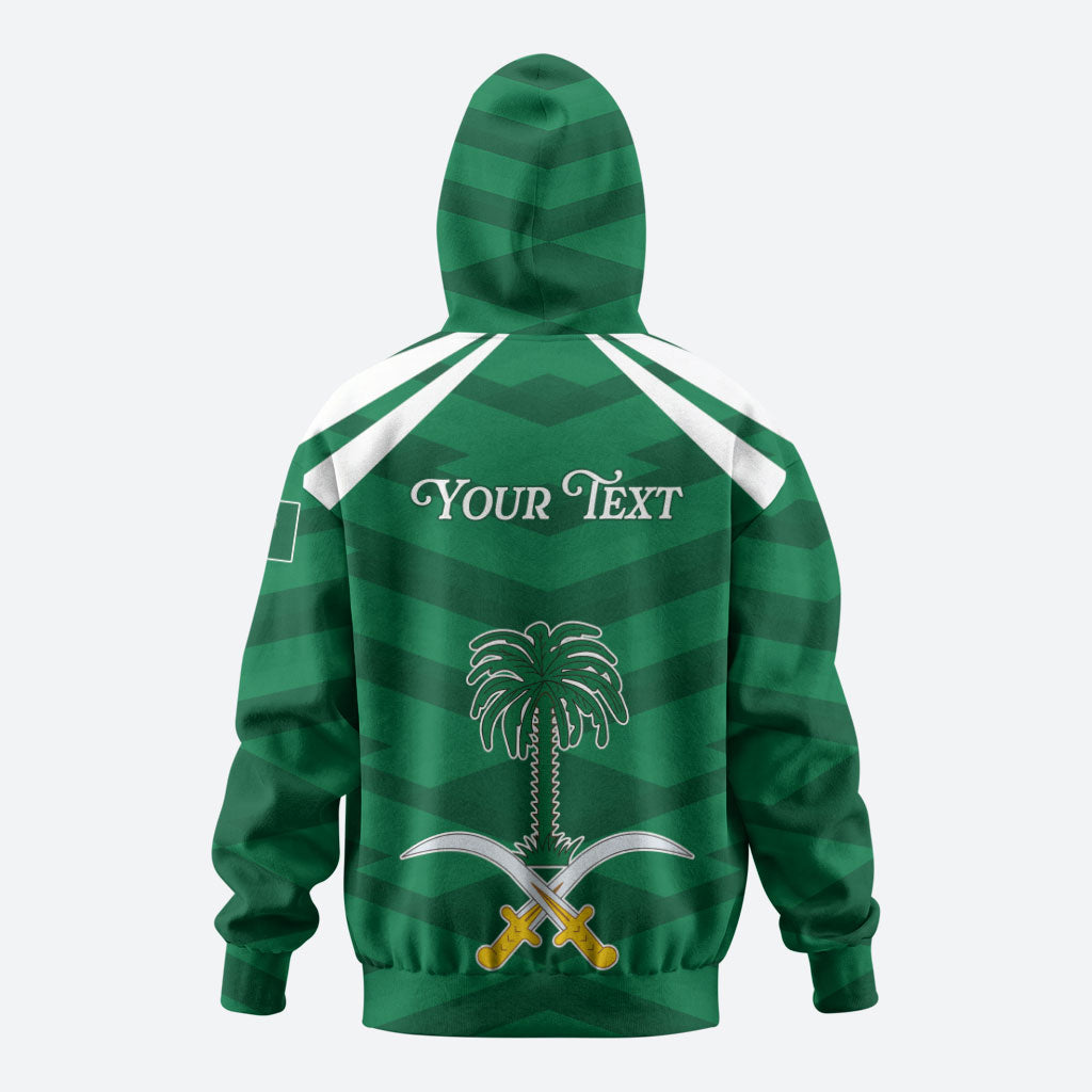 Personalized Saudi Arabia Zip Hoodie Happy National Day