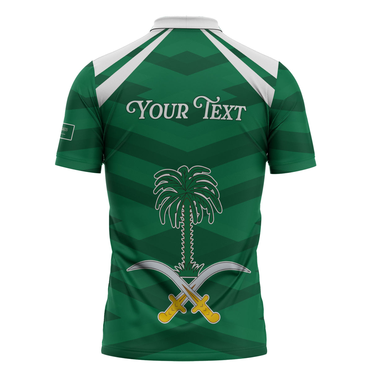 Personalized Saudi Arabia Zipper Polo Shirt Happy National Day