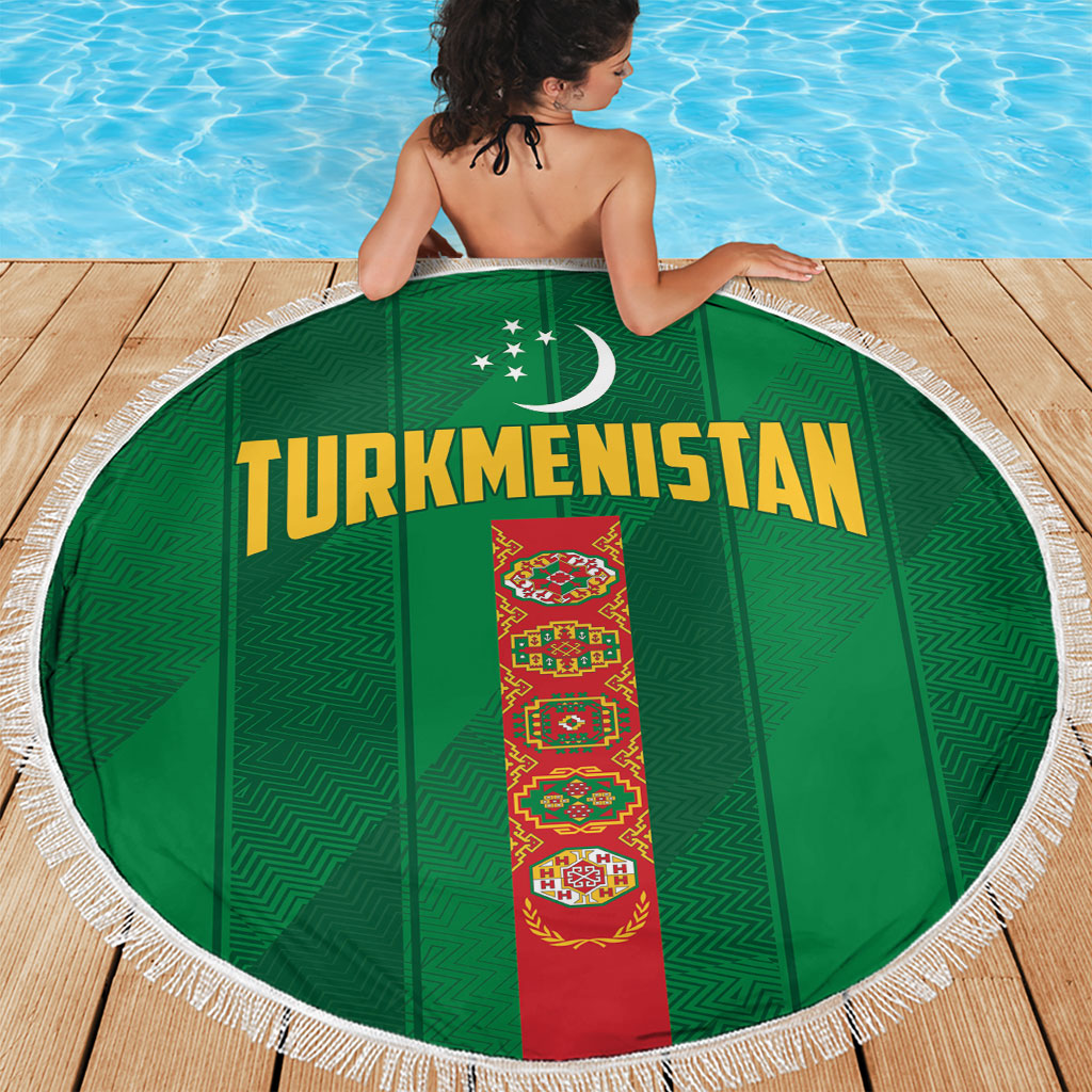 Turkmenistan Beach Blanket Happy Independence Day