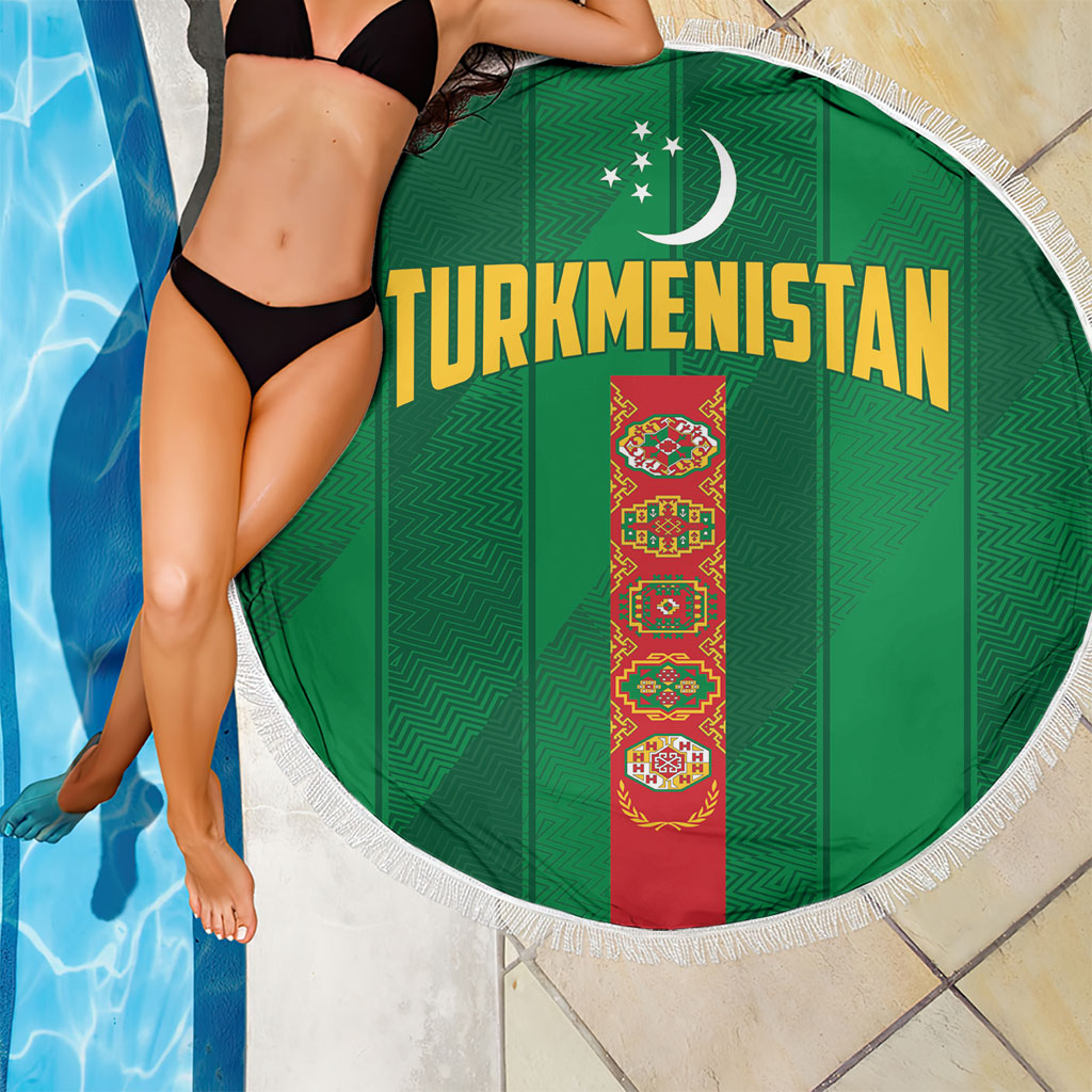 Turkmenistan Beach Blanket Happy Independence Day