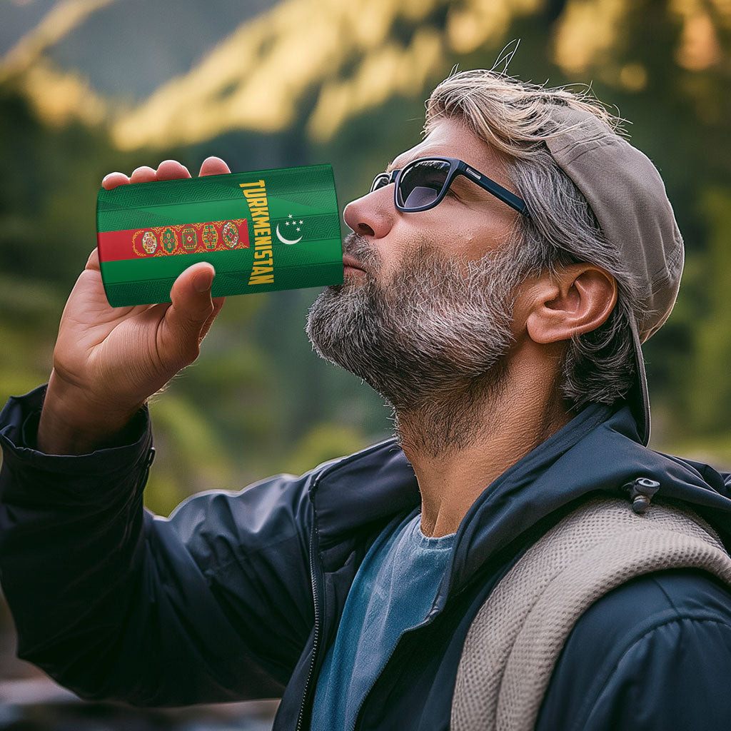 Personalized Turkmenistan 4 in 1 Can Cooler Tumbler Happy Independence Day